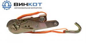 Храповый механизм 1 тонна для стяжного ремня с лентой 25мм и крюком купить в Челябинске